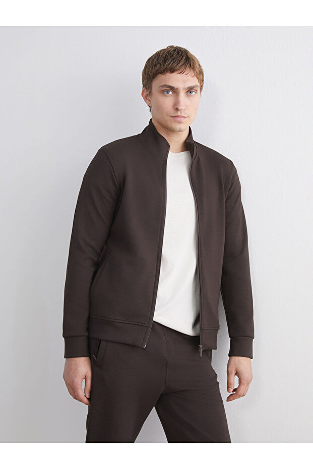 Esvab • Modern & Distinctive Stand Collar Men's Zippered Sweatshirt