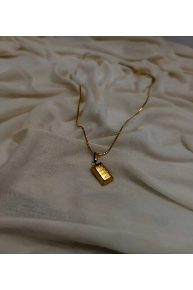 Külçeli Çelik Kolye - 1