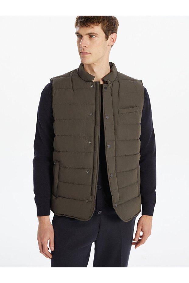 Southbluehaki Mock Neck Men's Puffer Vest