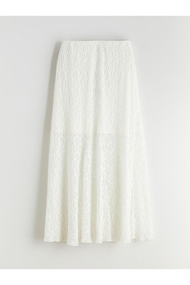 Sparkling Choices from Shining Store |   A-Line Lace Skirt with Elastic Waistband - 5