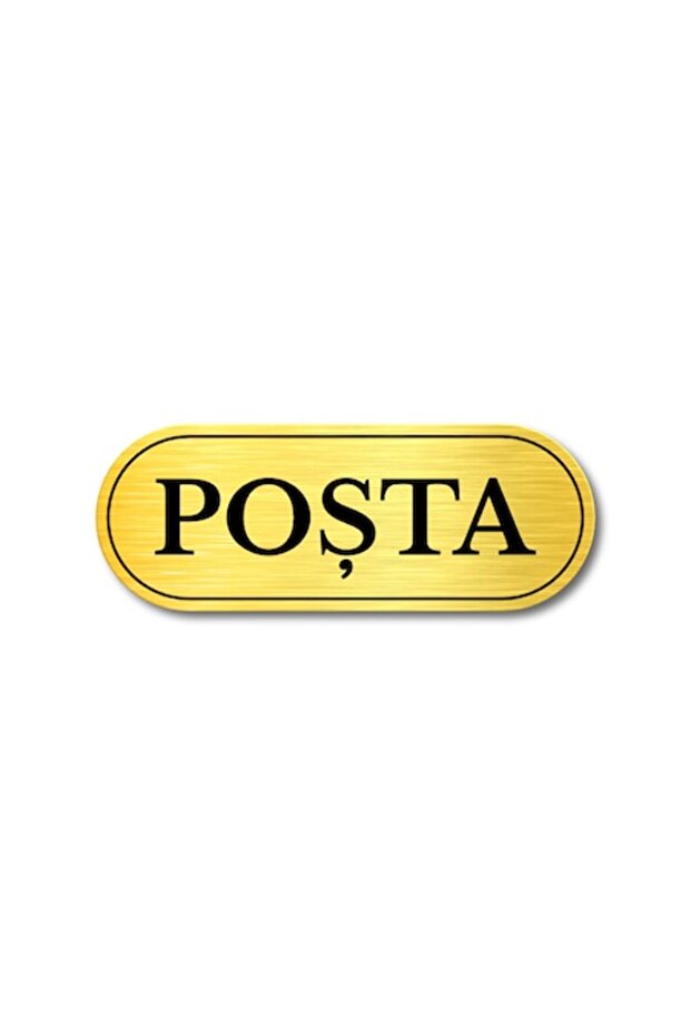 Placuta Posta, ABS, 10 x 3,8 cm, auriu
