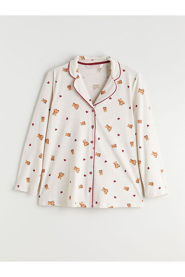 Özmarka Yeni Sezon Gömlek Yaka Hamile Pijama Takımı - 6