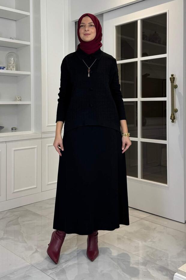 Σετ Πλεκτά Είδη Παραλίας Μαύρο - 4