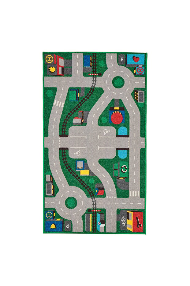 Rug, green, 75 x 133 cm