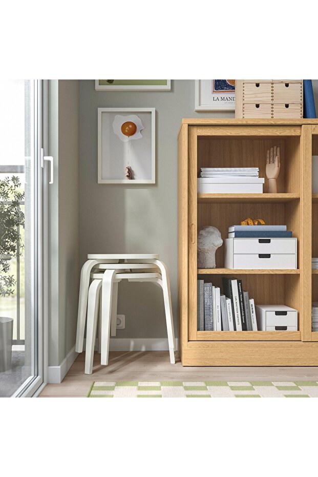 KYRRE Stool, off-white - 4