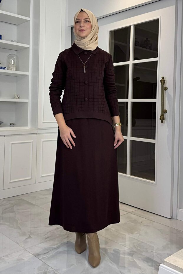 Kumsal Knitwear Set Bitter Brown