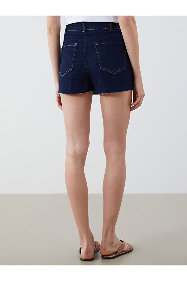 Özmarka Yeni Sezon Standart Fit Pileli Jean Şort Etek - 4