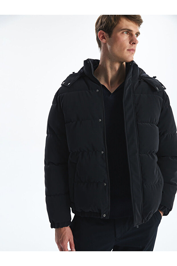 Ozmarka New Season Comfortable Fit Hooded Men's Puffer Jacket