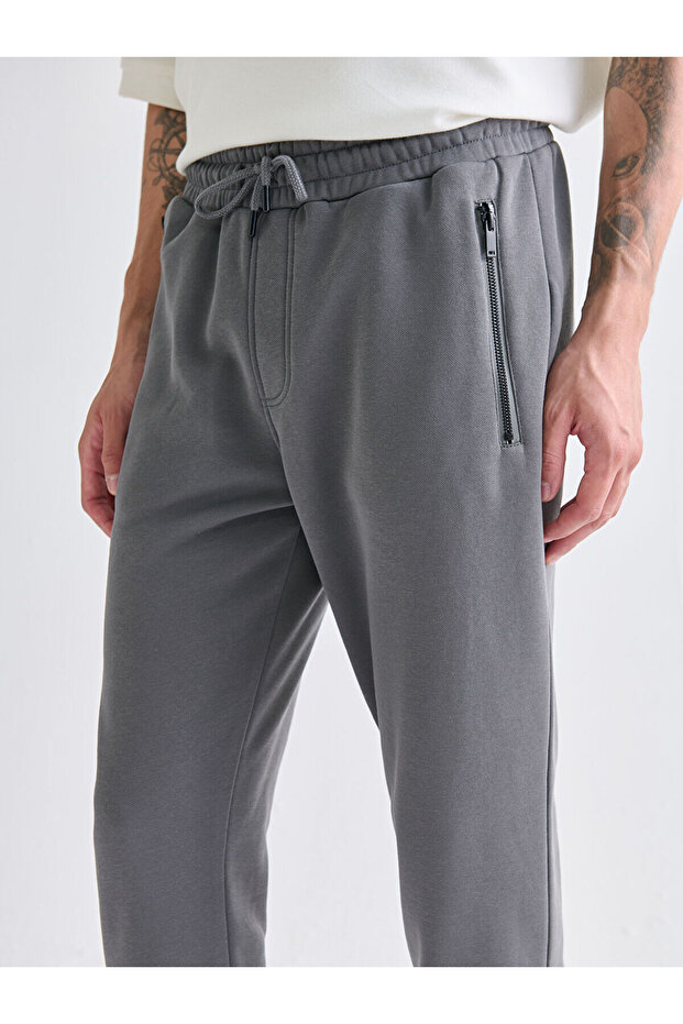 Slim Fit Erkek Kalın Jogger Eşofman Altı - 3