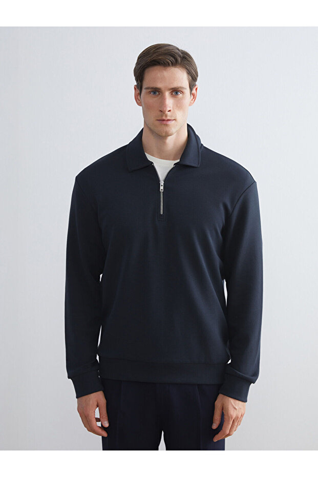 Polo Neck Men's Sweatshirt