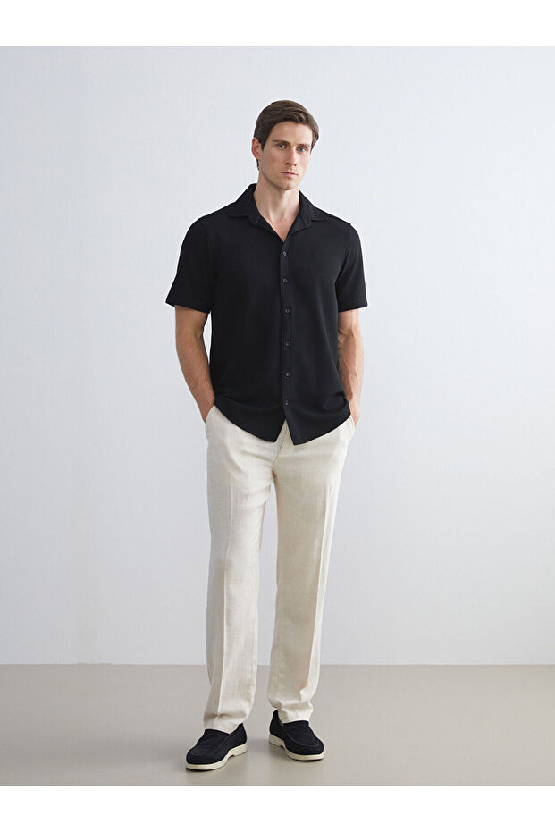 Standard Fit Linen Men's Trousers