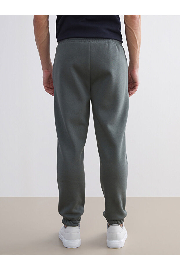 Standart Kalıp Erkek Kalın Jogger Eşofman Altı - 4