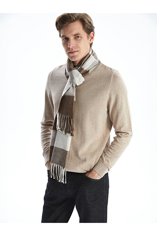 Peak New Season Plaid Patterned Men's Scarf