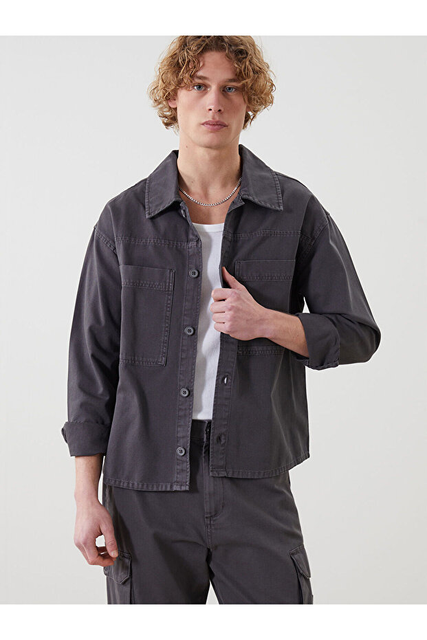 Nevavm Comfortable Fit Oxford Pocket Men's Shirt with Difference
