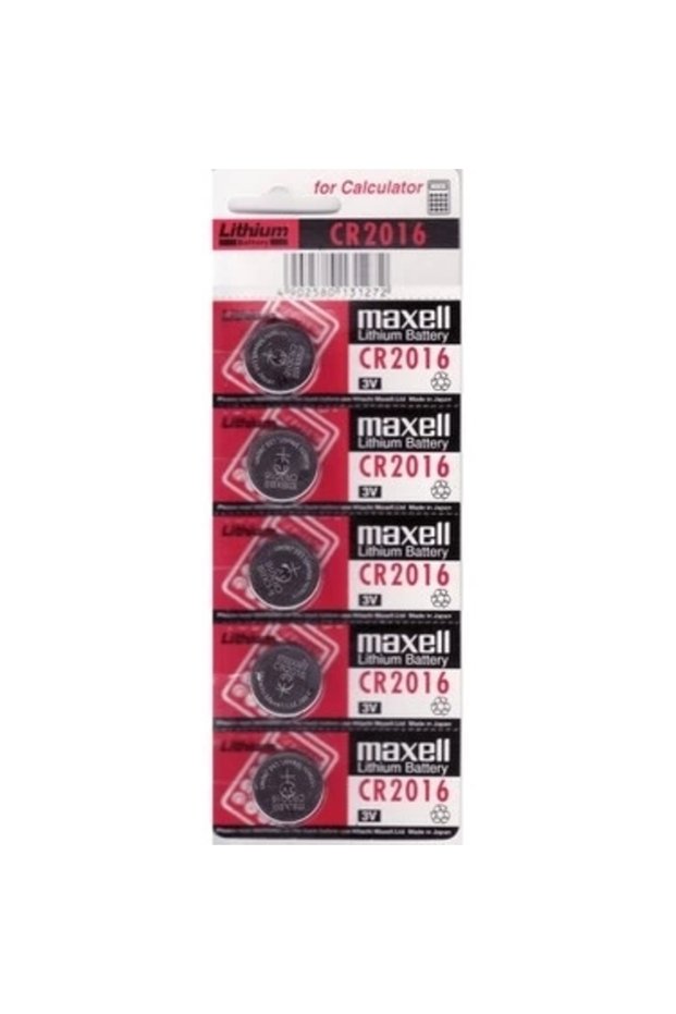 Maxell Cr2016 3v Lithium Button Battery 5-Pack
