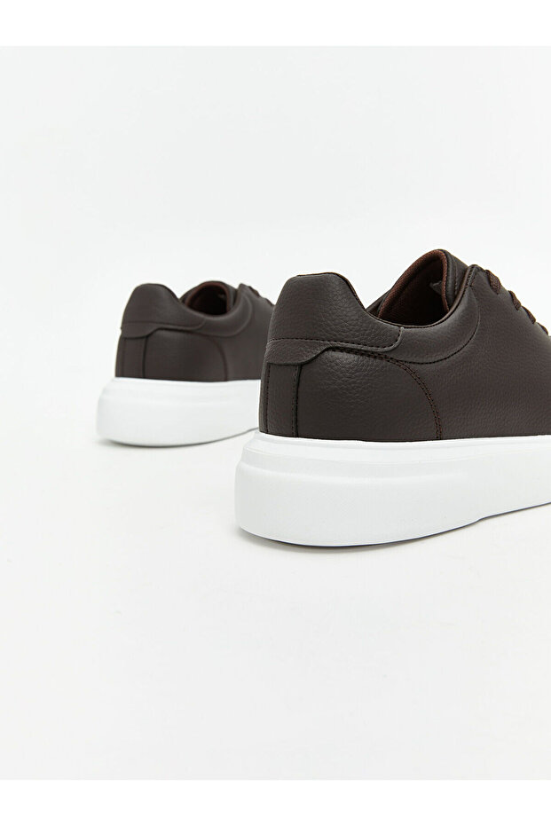 Vizyon Yeni Sezon Bağcıklı Deri Görünümlü Erkek Spor Ayakkabı - 5