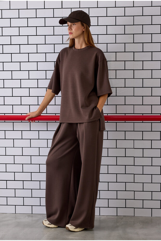 Modal Basic Tişört Acı Kahve - 5