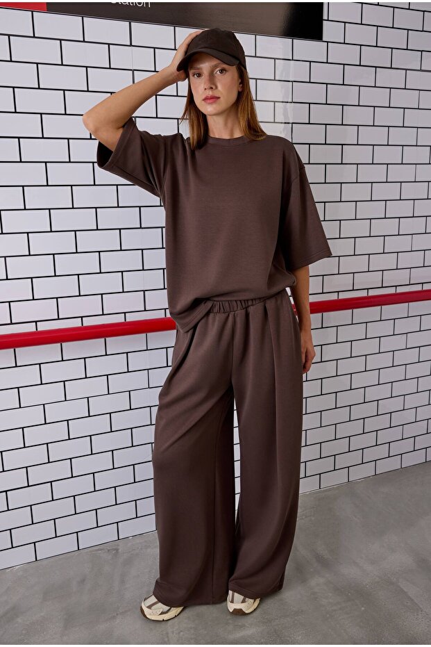 Örme Modal Pantolon Acı Kahve - 5