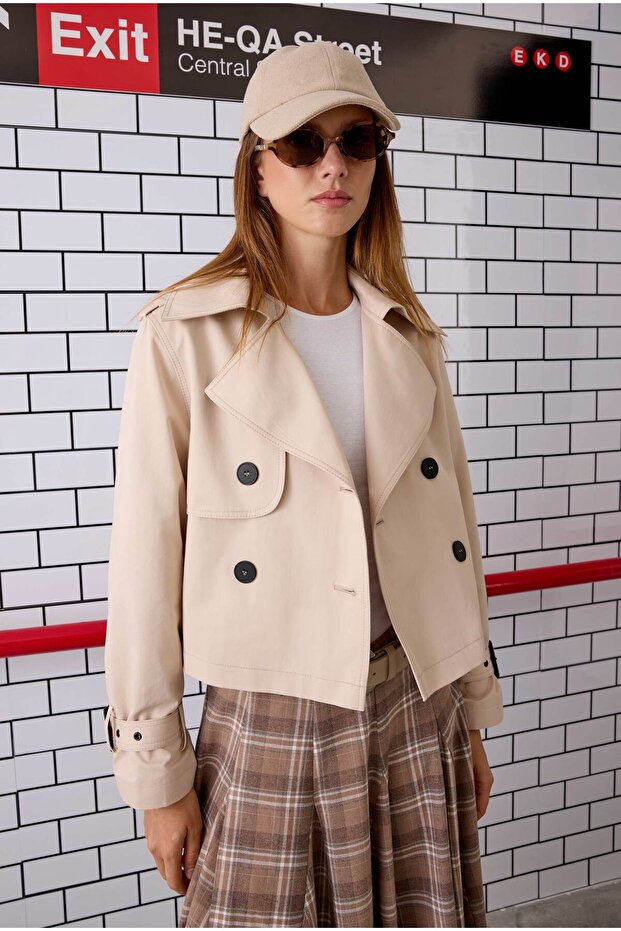 Kısa Trençkot Soft Kaşmir - 3