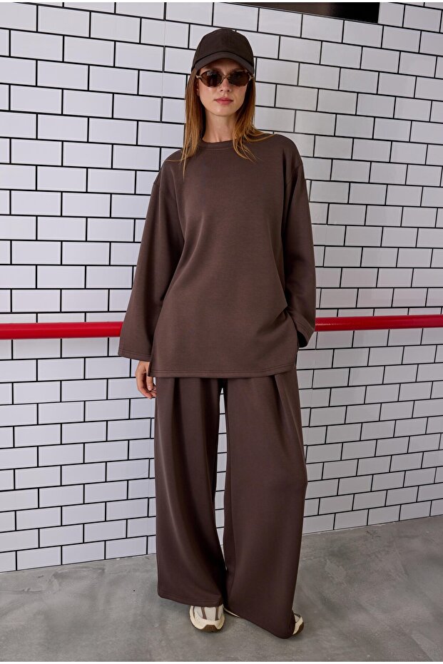 Örme Modal Pantolon Acı Kahve - 4