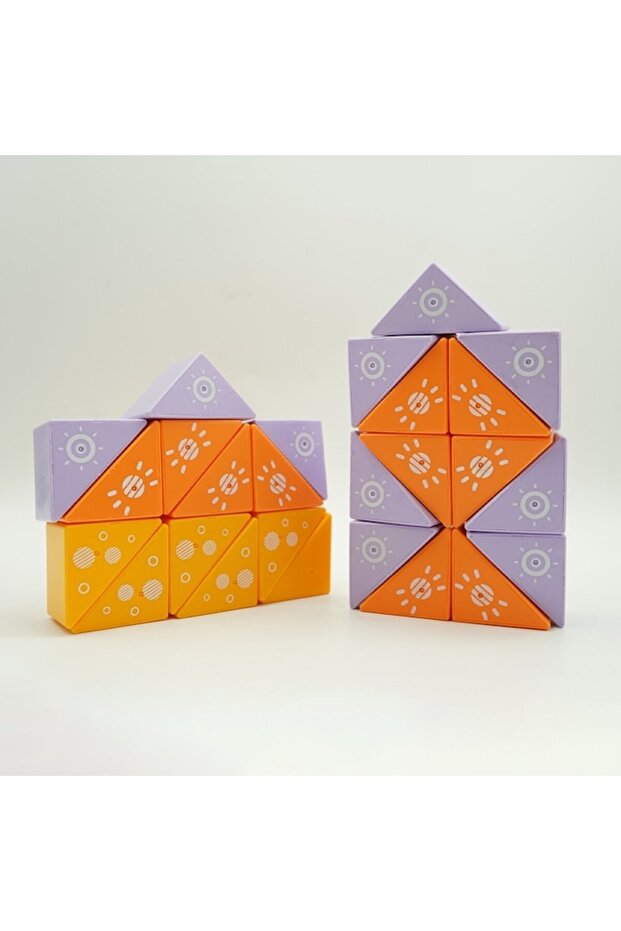 Set 26 piese de construcție magnetice, OPTIM SOLUTION, Inteligent, Educativ, Numeroase construcții - 2