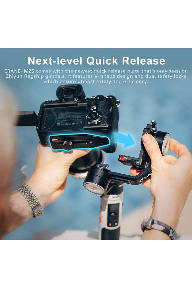 Crane M2S Gimbal Stabilizer for Mirrorless Camera Action Camera and Smartphone, Upgrade with - 8