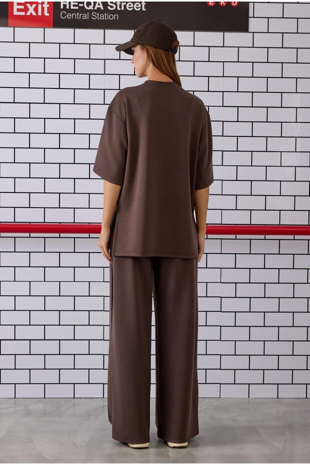 Örme Modal Pantolon Acı Kahve - 6