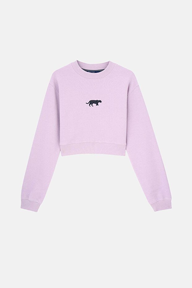 Jaguar SuperSoft Crop Sweatshirt - Lila - 1