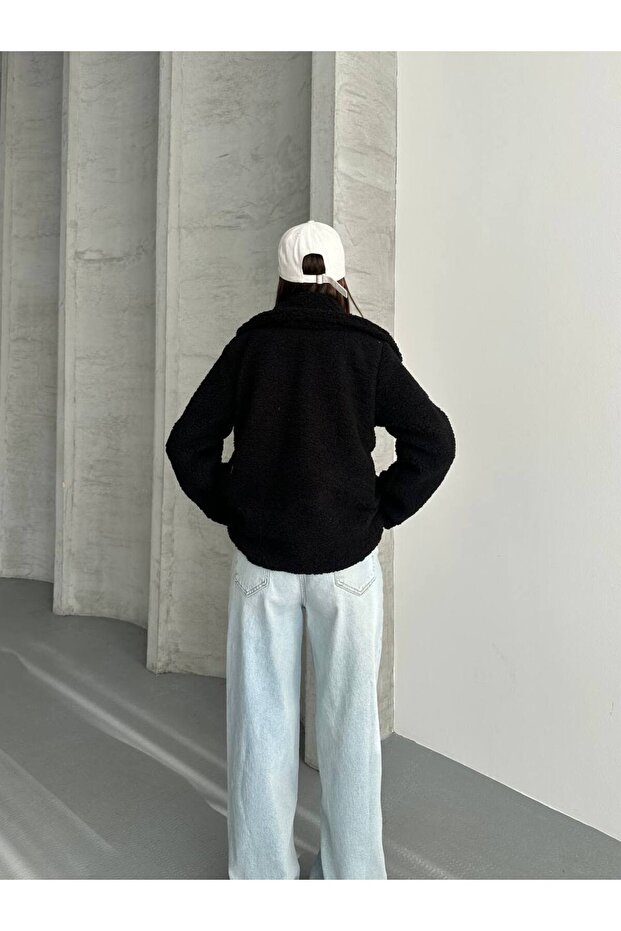 Zippered Plush Jacket - 8