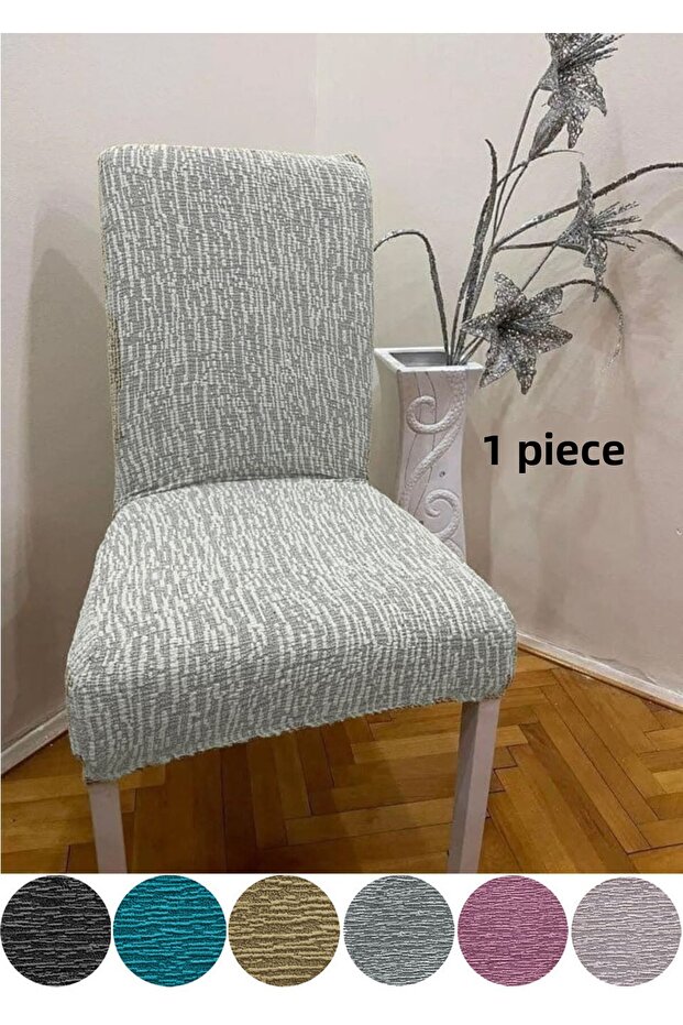 Jakarli Chair Cover Stick Pattern High Elasticity Chair Cover (1 Piece)