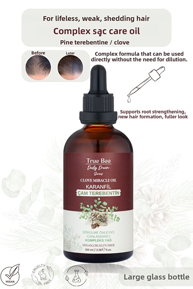 Root Stimulator, Nourishing, Growth-Promoting Pine Turpentine | Clove Complex Hair Care Oil