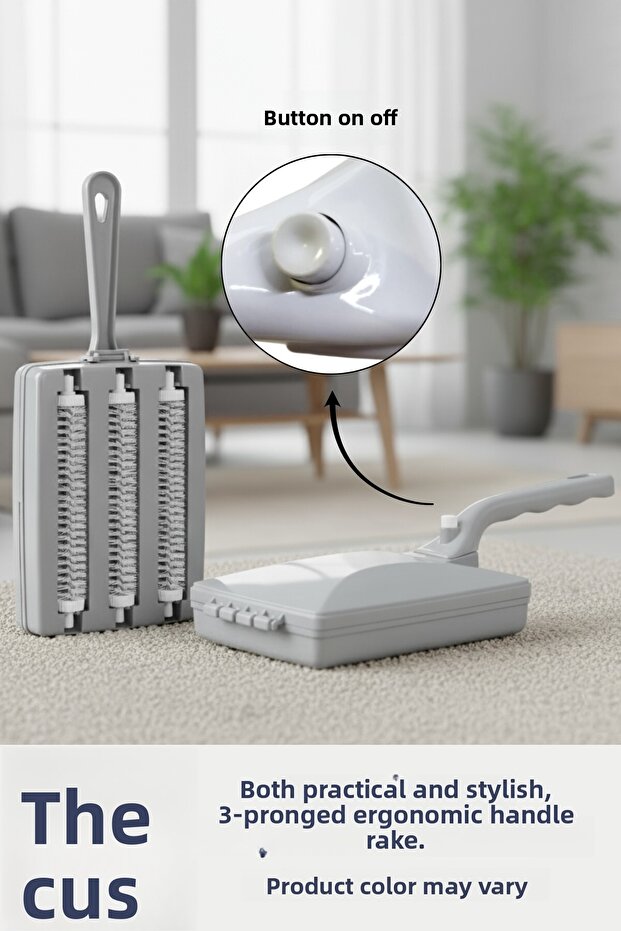Practical 3-Brush Drain Cleaner with Ergonomic Handle – with Release Button - 1