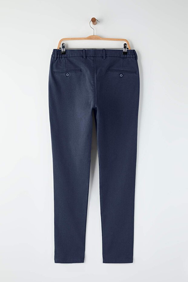 Lacivert Regular Fit Dokulu Rahat Erkek Pantolon TMNAW26PL00007 - 8
