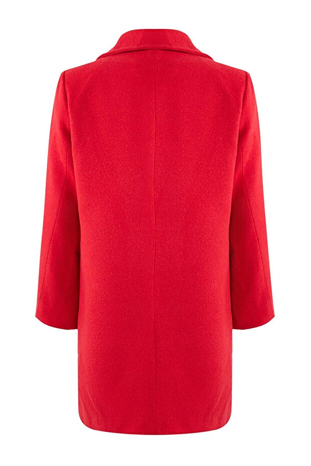 Červený kabát v běžném střihu - Twoaw23kb00029 - 9