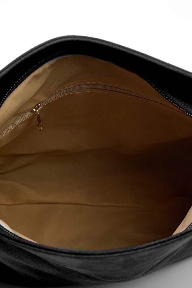 Siyah Süet Kadın Mini Boy Clutch El Çantası TAKAW26PY00008 - 6
