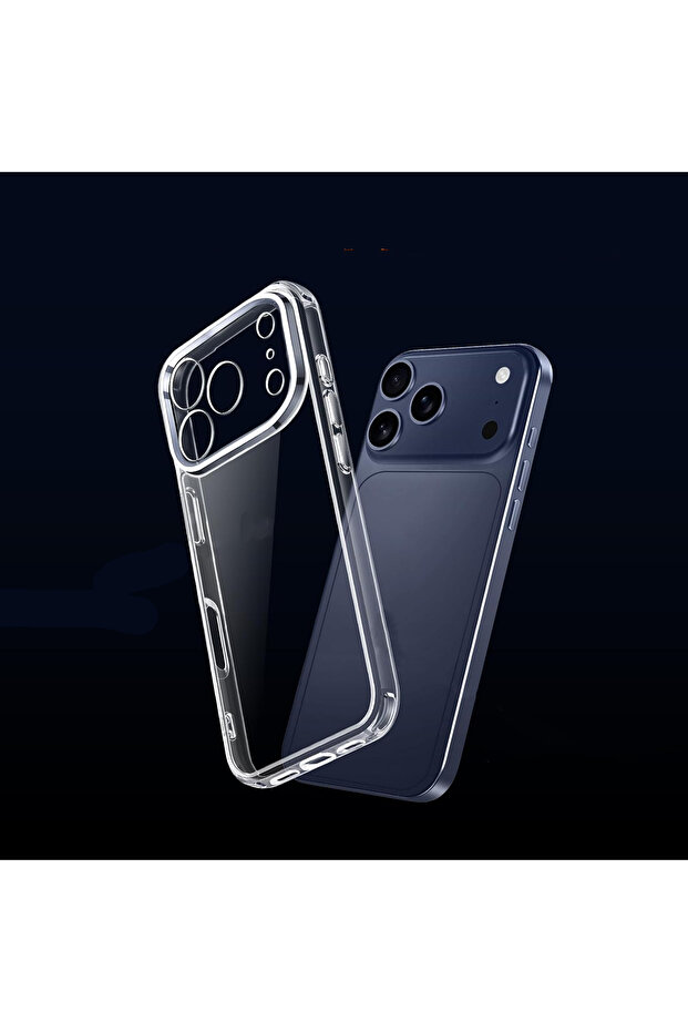 غطاء سيليكون مرن شفاف متوافق مع آيفون 17 برو مع حماية للكاميرا - 5