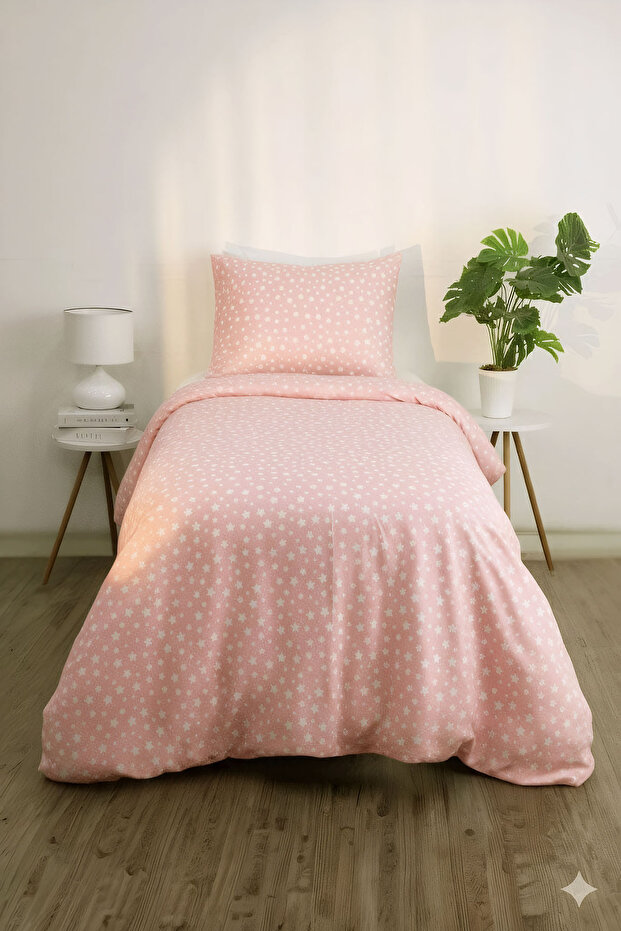 Mimosa Tek Kişilik Nevresim Seti - Pudra - 3