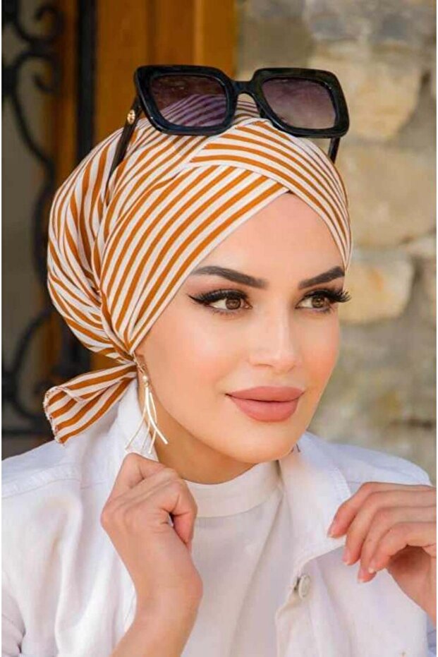 Taba Çizgili Çapraz Bone - 2