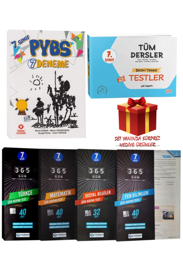 7. Sınıf Seti: Tüm Dersler Yaprak Test+Türkçe+Matematik+Sosyal Bilimler+Fen Bilimleri Deneme+Testler - 1