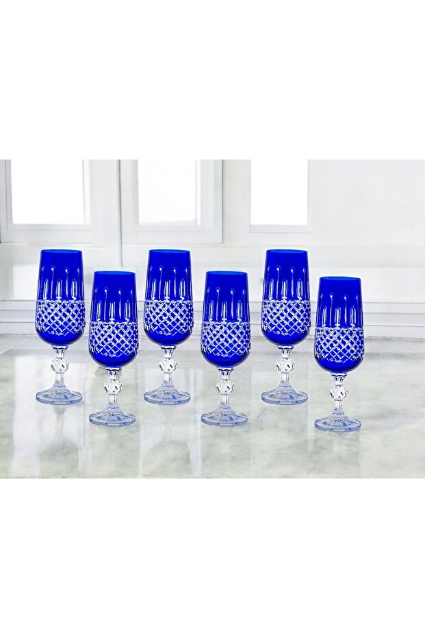 Cutting Handcrafted Crystal Coffee Side Flute Water Glass