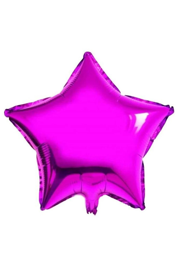 45cm Fuchsia Starry Dark Pink Balloon - Birthday Flying with Helium