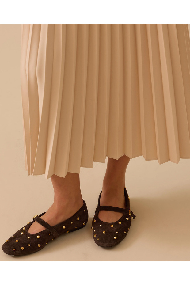 Esnek Bel Pliseli Basic Etek - 4