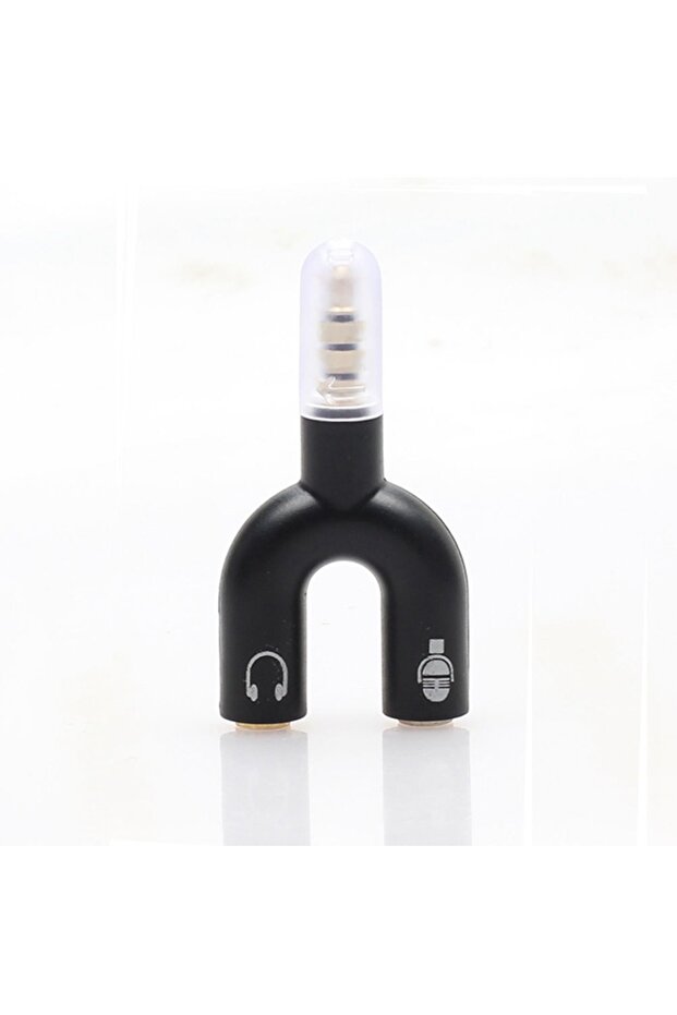 1PC 3.5mm Headphone Mic Splitter Adapter U-shaped Stereo 3.5mm 1 To 2 Audio Splitter Adapter for PS4