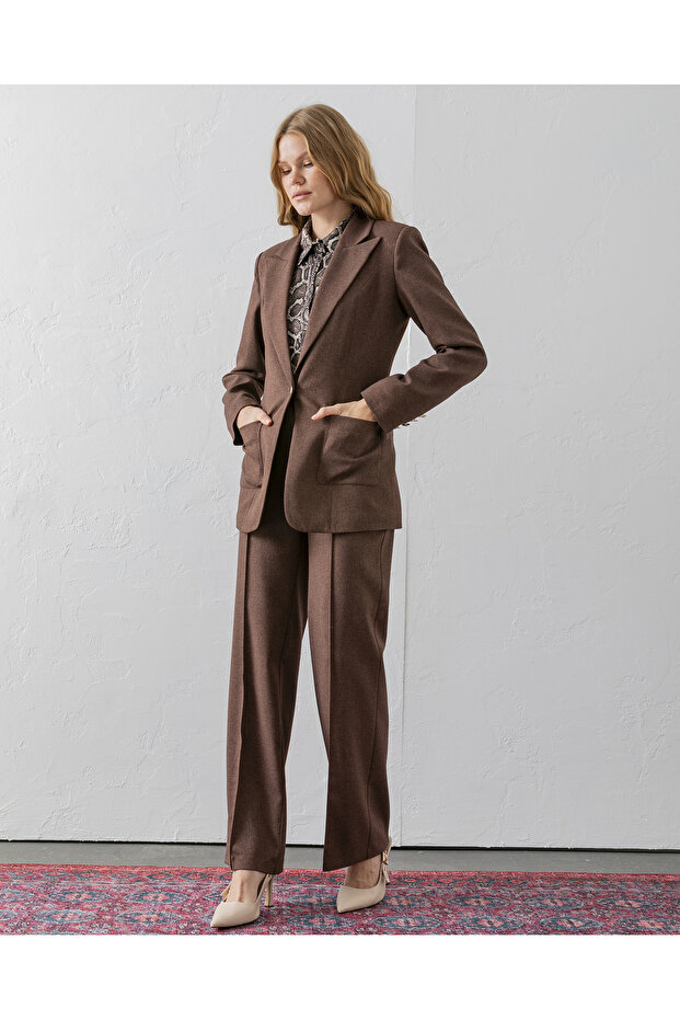 Double Pocket Polyviscon Blazer Jacket - 2