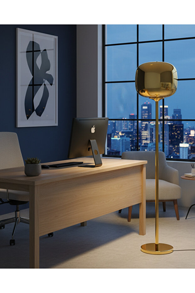 Özcan Aydınlatma 3437-L-03 Shine Lambader Sarı - 4