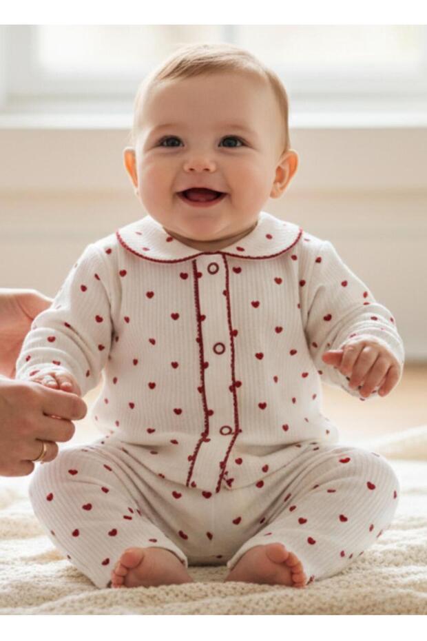 Heart Printed Baby Girl Pajama Set