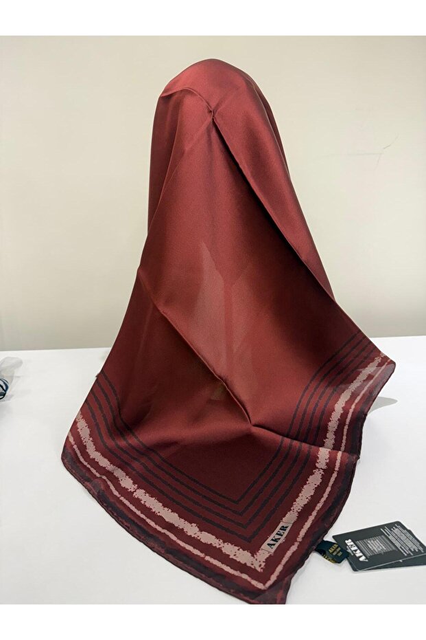 KENARI ŞERİTLİ İPEK EŞARP - 2