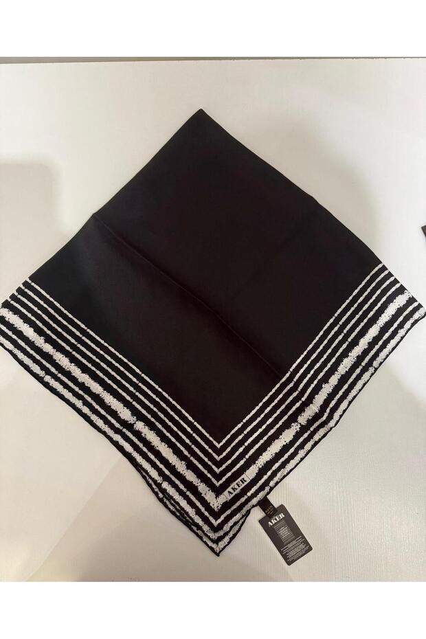 KENARI ŞERİTLİ İPEK EŞARP - 1