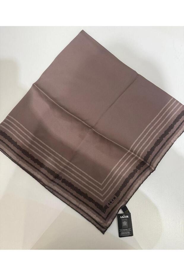 KENARI ŞERİTLİ İPEK EŞARP - 1