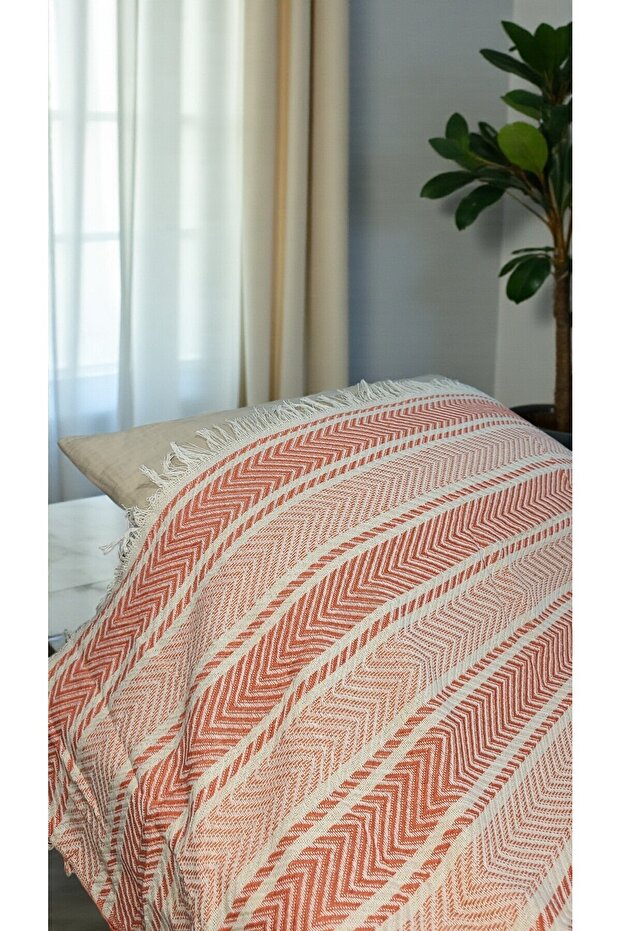 غطاء سرير فردي مزين بالشراشيب - 4